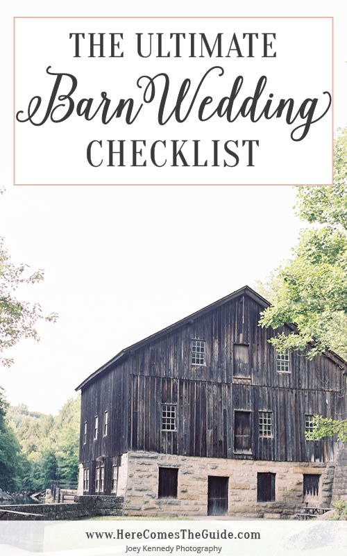 Here Comes The Guide's Ultimate Barn Wedding Checklist