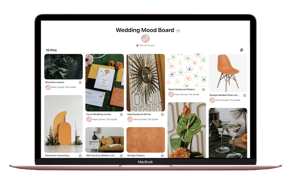 How to make a wedding mood board on Pinterest