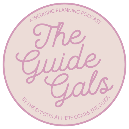 logo of The Guide Gals Podcast from the experts at Here Comes The Guide
