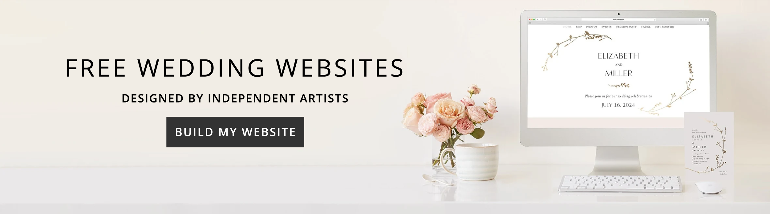 Free Wedding Websites from Minted.
