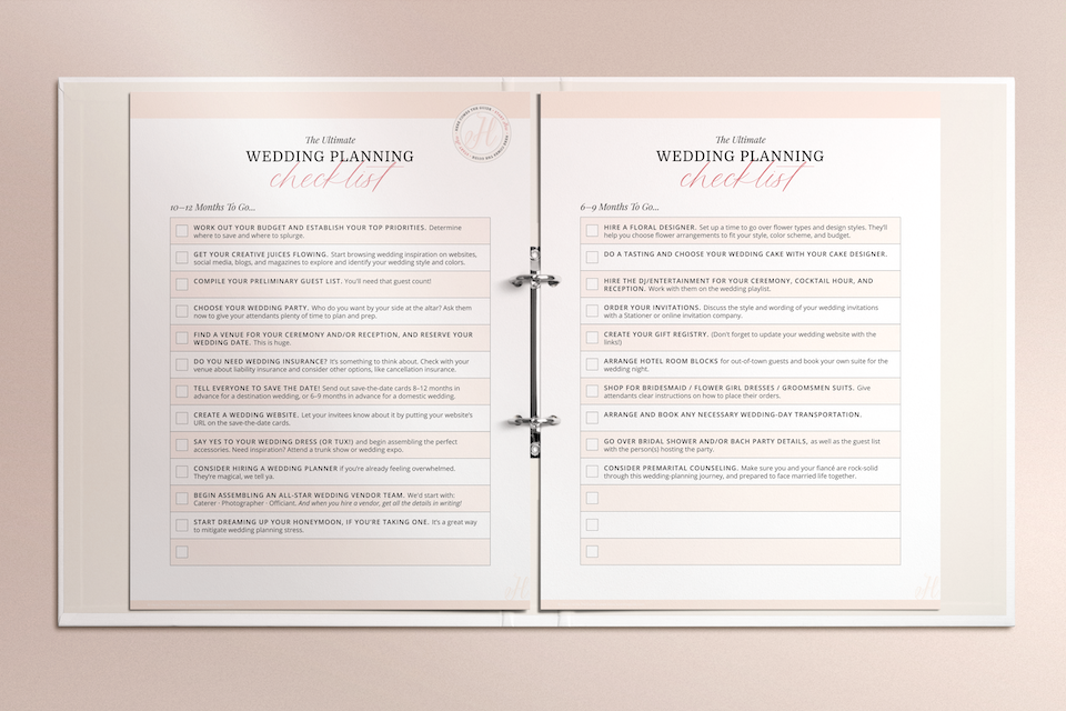 Printable Wedding Checklist